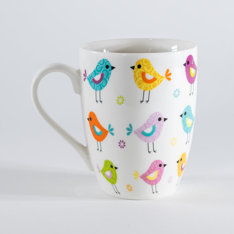 Ceramic Mug - Birds In Rows
