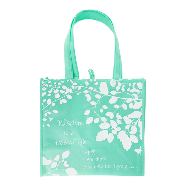 Green Eco Tote Bag - Proverbs 3:18 Wisdom A Tree of Life – Divinity  Boutique