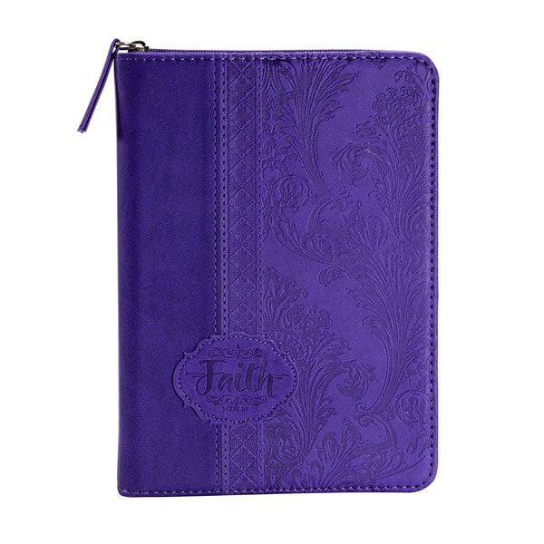 Zippered Journal - Purple Faith