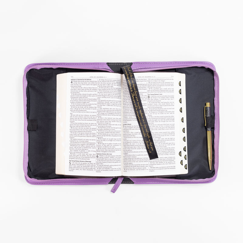 Bible Cover - Purple Hydrangea
