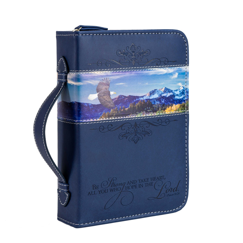 Bible Cover - Navy Blue, Flying Eagle