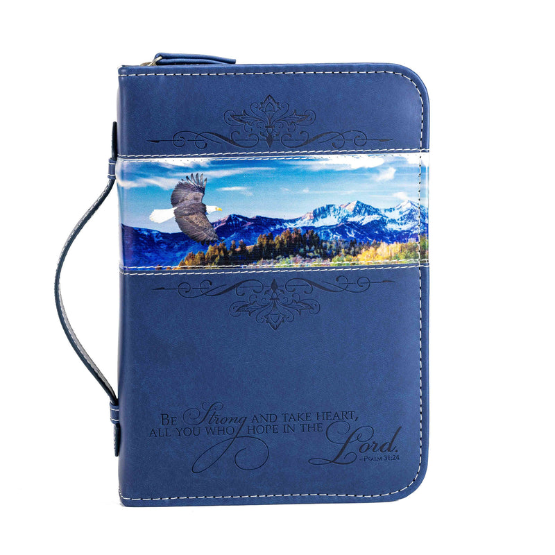 Bible Cover - Navy Blue, Flying Eagle