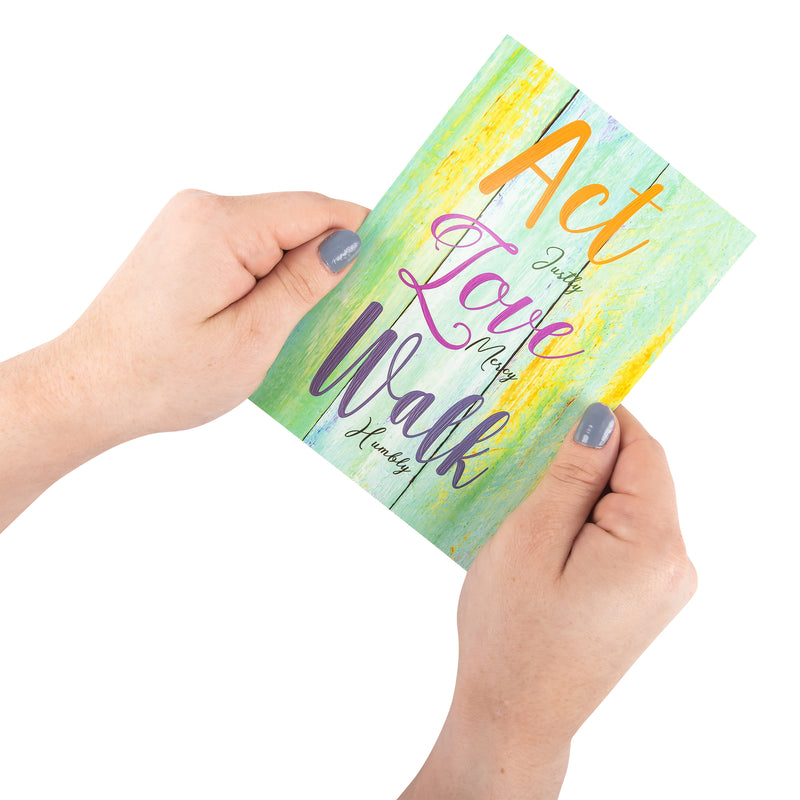 Boxed Cards: Encouragement Multicolored Wood Planks