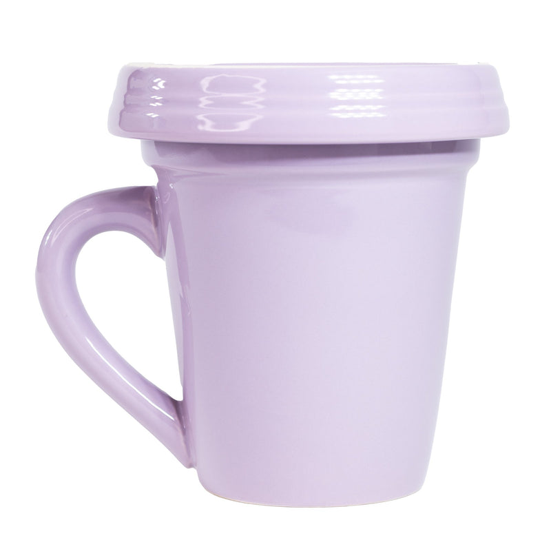 Lilac Flower Pot Mug - “Be Awesome” Without Scripture