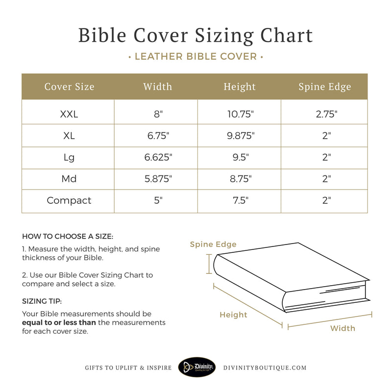 Genuine Leather Bible Cover - Black Pebble Grain