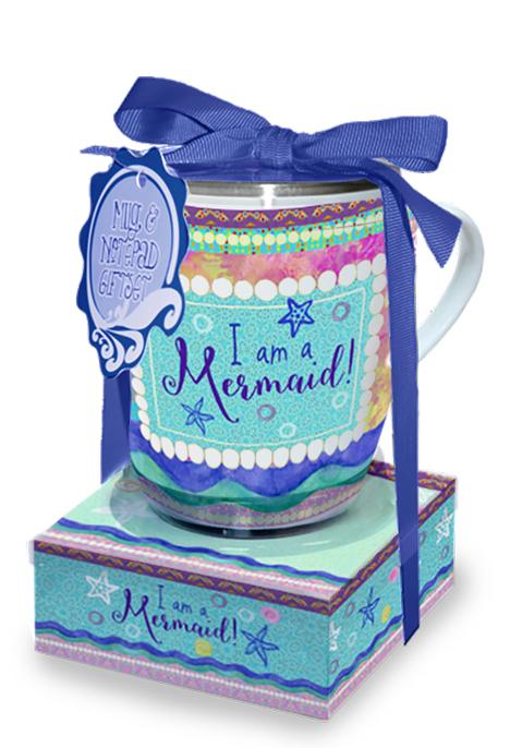 Oak Patch Gifts Mug & Note Stack: Mermaid