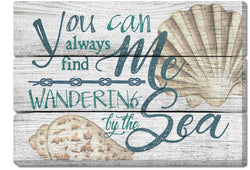 Oak Patch Gifts Coastal: Wooden Magnet: Wandering by the Sea