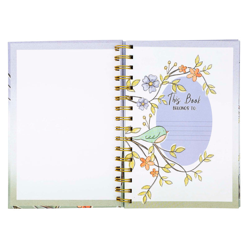 Guided Journal: Happy Flowers & Bird w/Rejoice (Psalm 118:24)