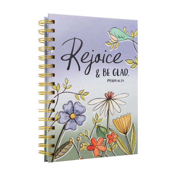 Guided Journal: Happy Flowers & Bird w/Rejoice (Psalm 118:24)