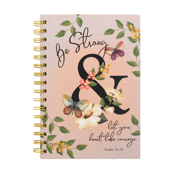 Guided Journal: White Flowers & Butterflies (Psalm 31:24)