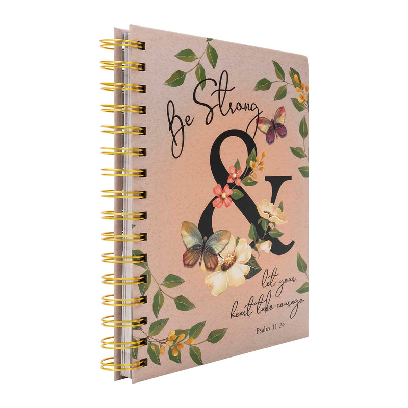 Guided Journal: White Flowers & Butterflies (Psalm 31:24)