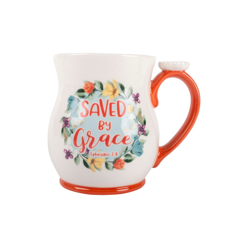 Ceramic Mug & Coaster Set: Saved By Grace (Ephesians 2:8)