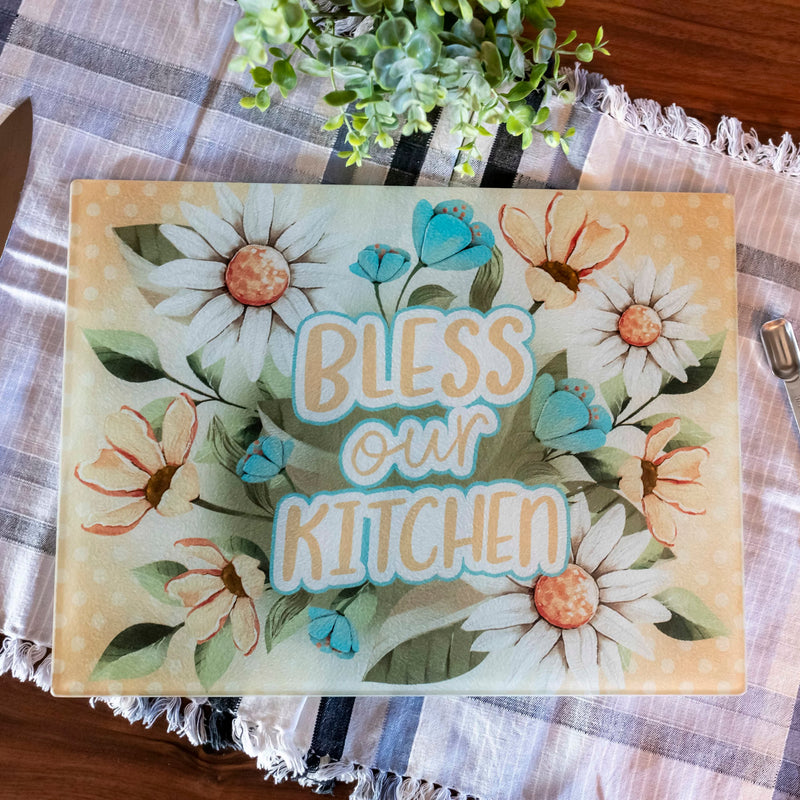 Cutting Board: Bless Our Kitchen