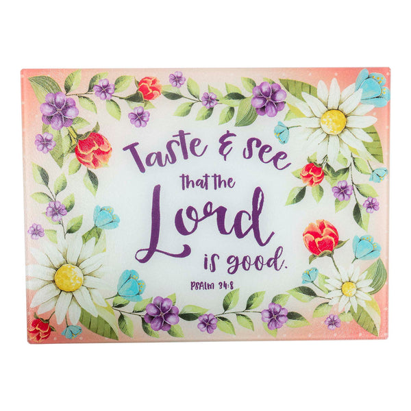 Cutting Board: Taste & See, Psalm 34:8