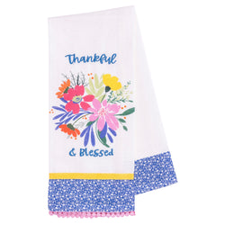 Tea Towel: Clementine; Thankful Grateful Blessed