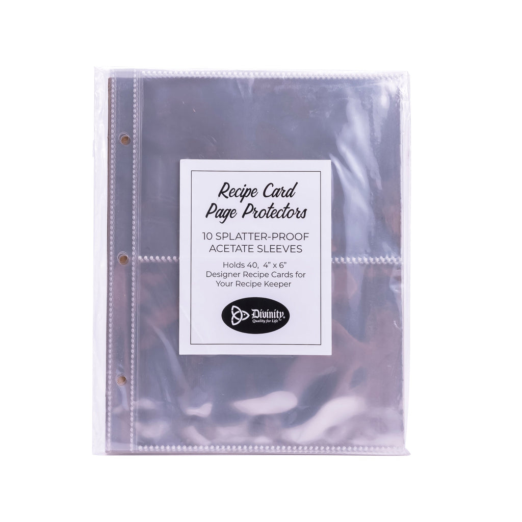 Divinity Boutique Recipe Card Page Protector 10-Pack For Women & For Men