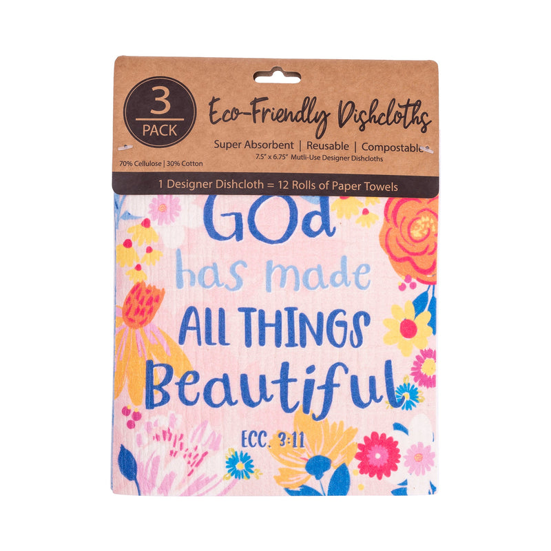 ECO Friendly Dishcloth Set: Beautiful, Ecc. 3:11