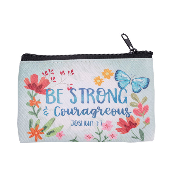 Coin Purse: Strong & Courageous, Joshua 1:3