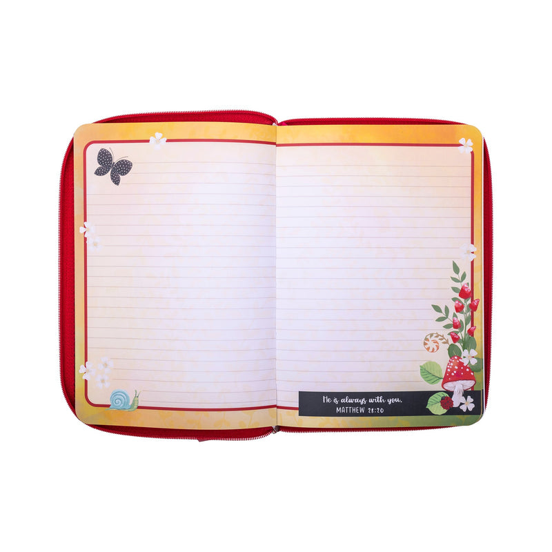 Zippered Faux Leather Journal: Grow in Grace 2 Peter 3:18