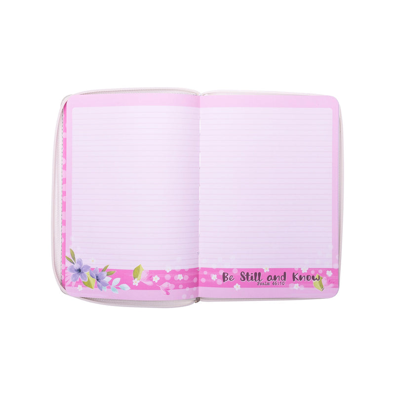 Zippered Faux Leather Journal: For the Lord is Good Psalm 100:5