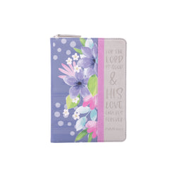 Zippered Faux Leather Journal: For the Lord is Good Psalm 100:5
