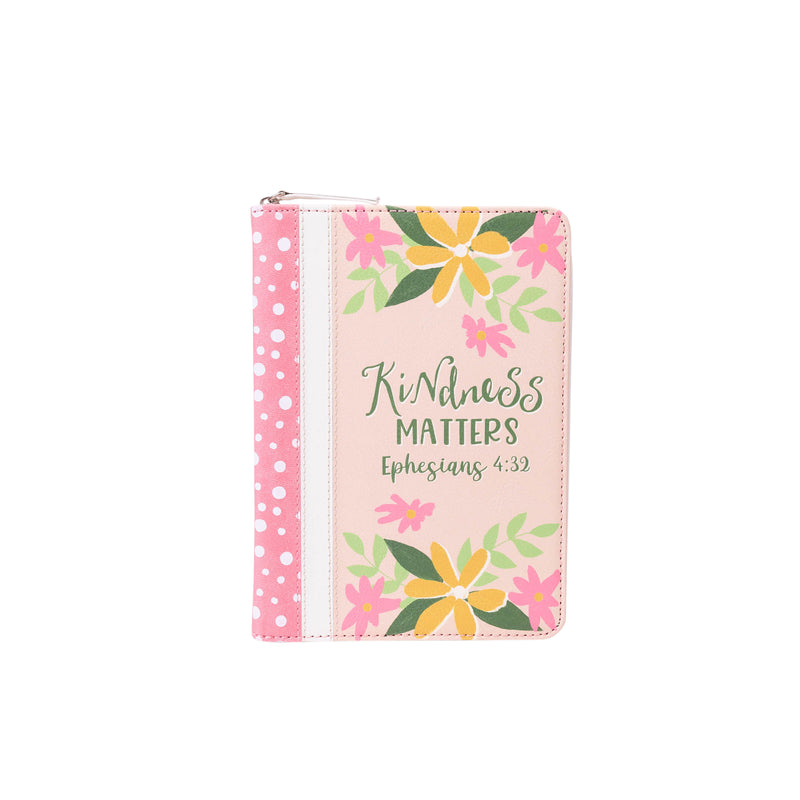 Zippered Faux Leather Journal: Kindness Matters Ephesians 4:32
