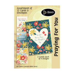 Boxed Greeting Cards: 12CT Praying for You Multi Floral