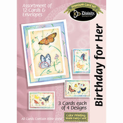 Divinity Boutique Boxed Cards: Birthday For Her, Butterflies