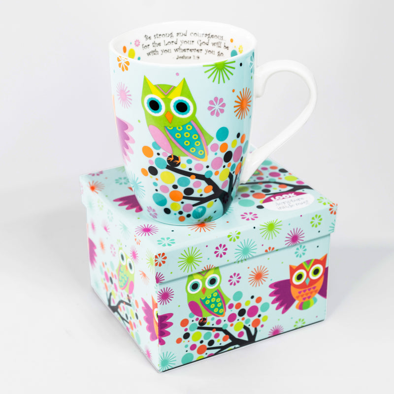 Ceramic Mug - Owls On Tree