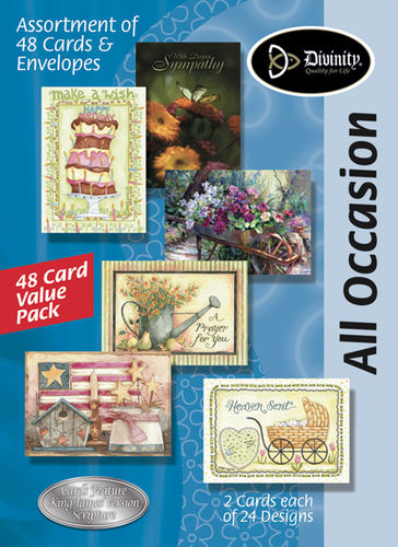 Boxed Greeting Cards - All Occasion Cards Value Pack - Set of 48
