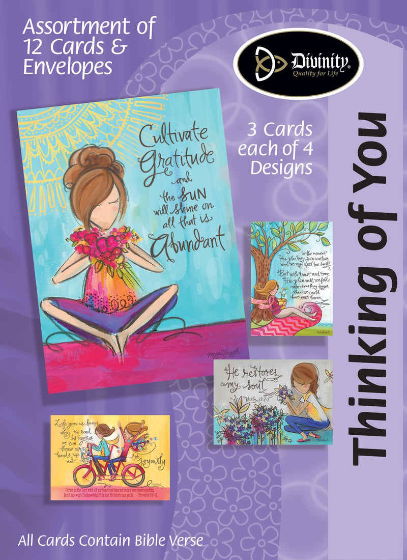Divinity Boutique Boxed Cards: Thinking Of You, Painted Girls
