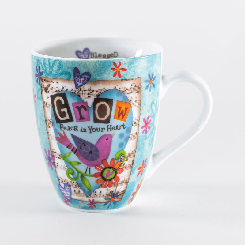 Ceramic Mug - Grow Peace Bird