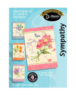 Boxed Sympathy Cards - Colorful Bouquets - Set of 12 - KJV