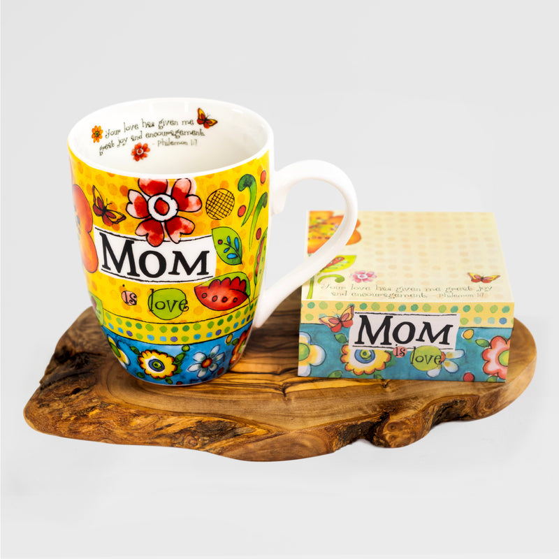 "Mom" Mug with Notepad Gift Set