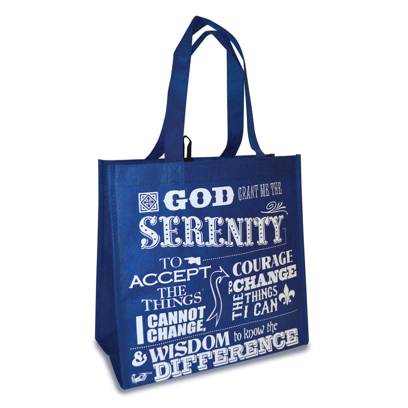 Navy Blue Eco Tote Bag - Serenity Prayer