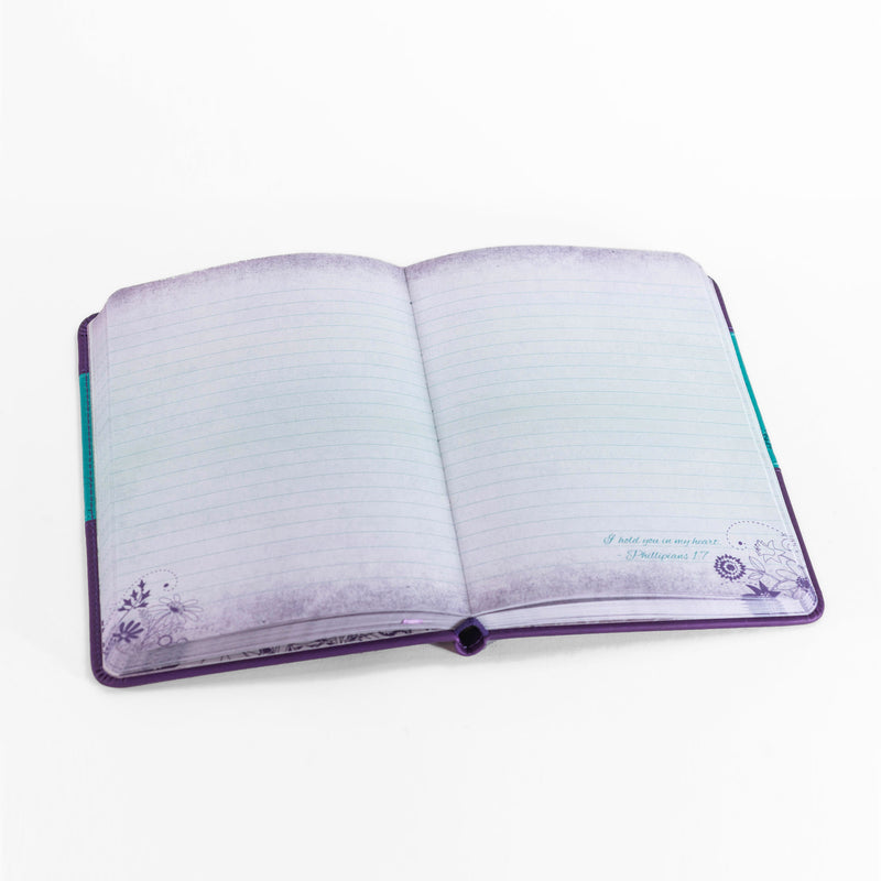 Journal - Blue And Purple Floral, God Saw