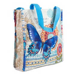 Butterfly Print Bible Study Tote Bag - "Grateful Heart"