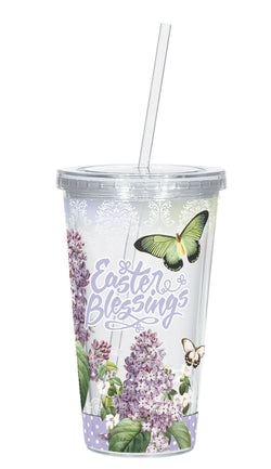 Divinity Boutique Butterflies Easter Blessings Straw Cups