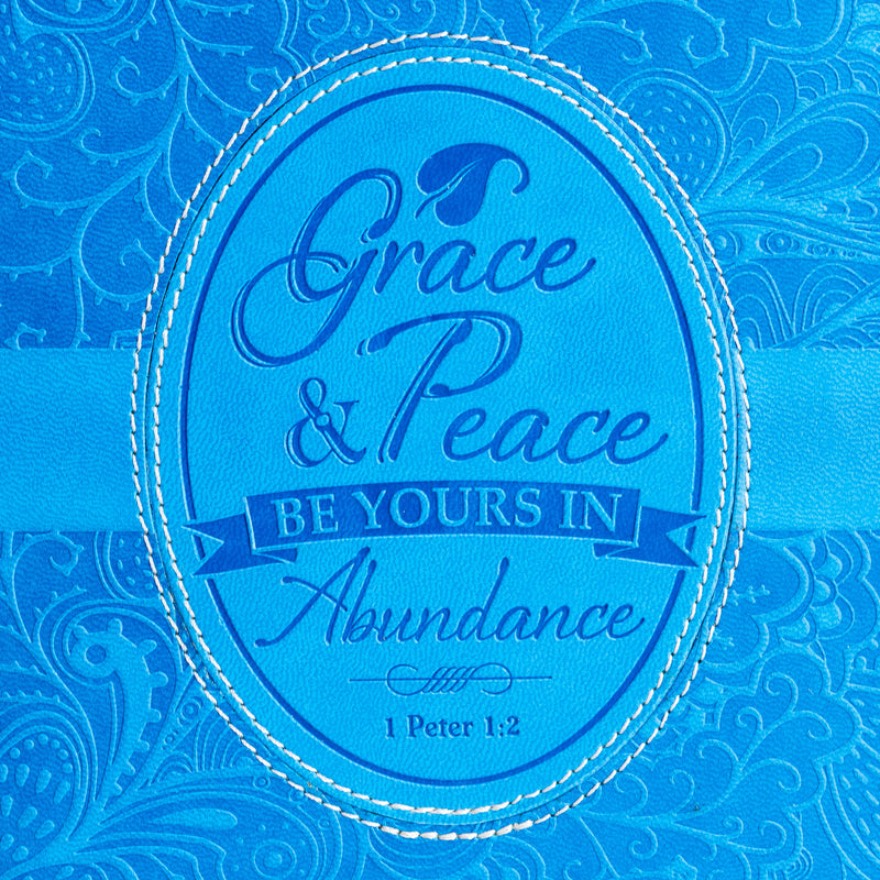 Bible Cover - Blue Grace And Peace, 1 Peter 1:2