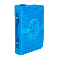Bible Cover - Blue Grace And Peace, 1 Peter 1:2