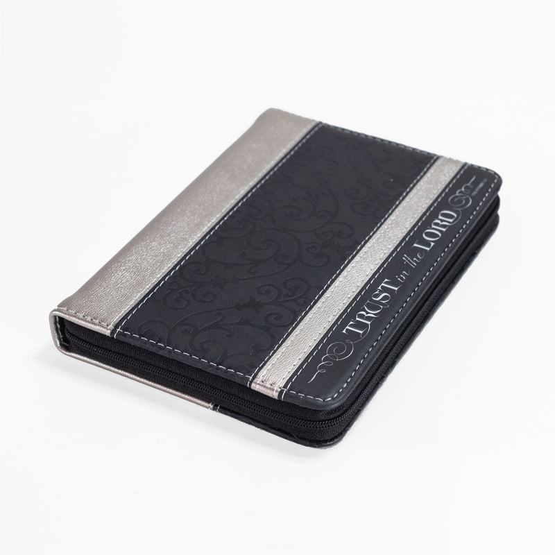 Zippered Journal - Black And Silver Trust In The Lord
