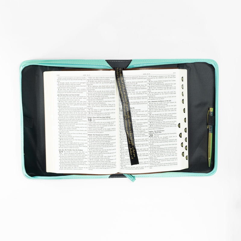 Bible Cover - Teal Green Thy Comforts