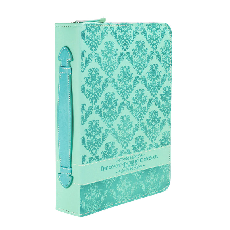 Bible Cover - Teal Green Thy Comforts