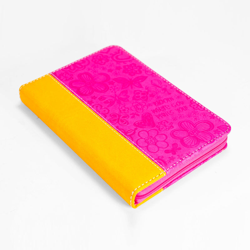 Zippered Journal - Pink Bloom Where God Plants You