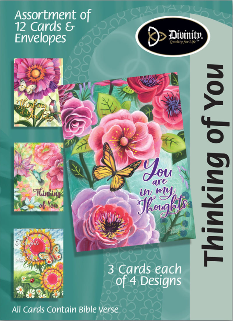 Boxed Greeting Cards - Thinking Of You - Set of 12