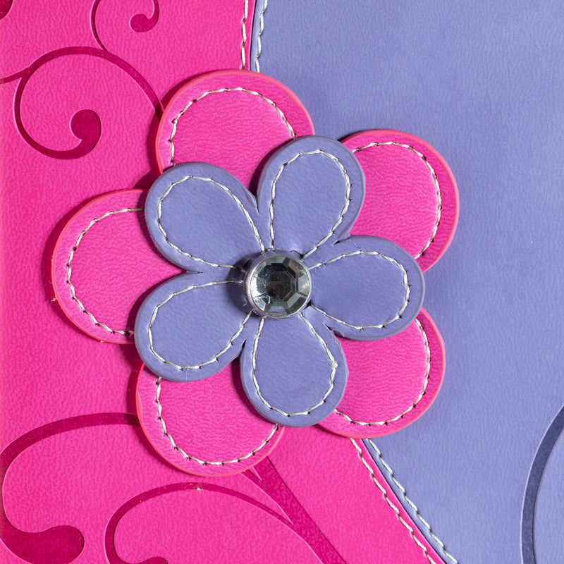 Bible Cover - Pink Daisy Filled W/Joy
