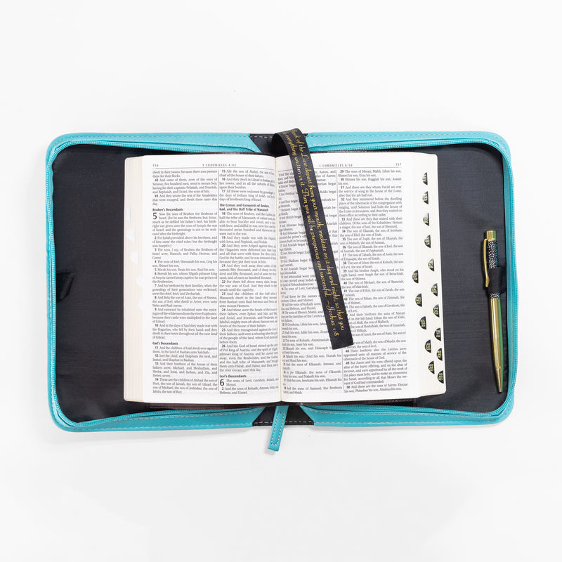 Bible Cover - Teal Behold I Make All Things New