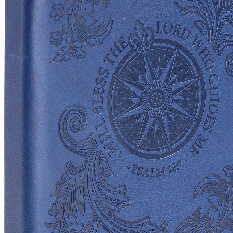 Bible Journal - Navy Blue Flying Compass Rose