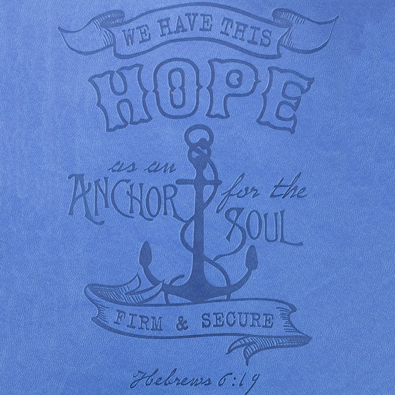 Dangle Journal : Leather Wrapped Blue Hope Anchor, Anchor Charm