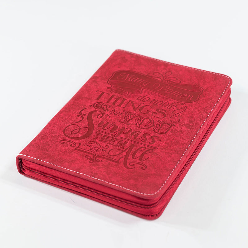 Zippered Journal - Red Proverbs 31